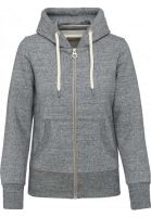 LADIES' VINTAGE ZIPPED Kapucnis felső SWEATSHIRT Slub Grey Heather